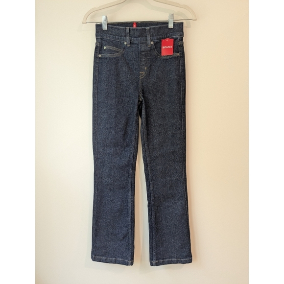 Spanx Kick Flare Jeans In Raw Indigo - Picture 2 of 8